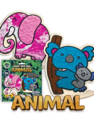 Children creating colourful 3D animal artwork using an air-dry clay craft kit from Tiny Explorers Hub